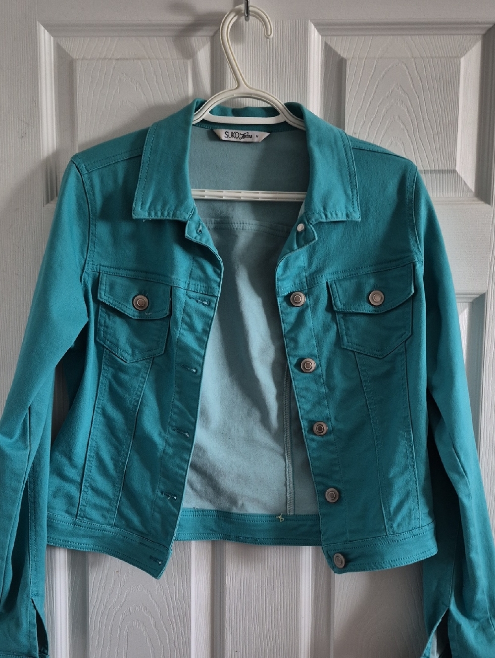 S.L. KO Teal Women's Denim Jacket - Lightweight Jean Jacket